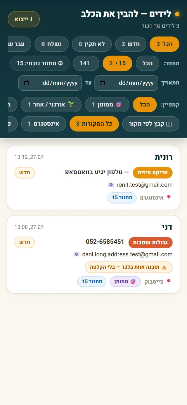 מערכת הלידים